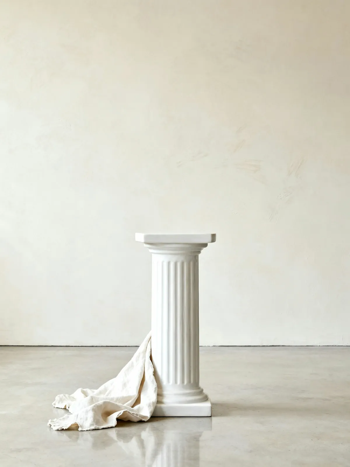 A column on a plinth